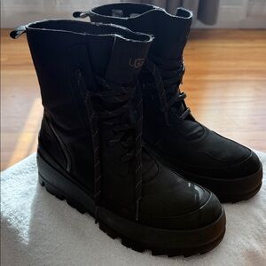UGG Black Lace Up Boots